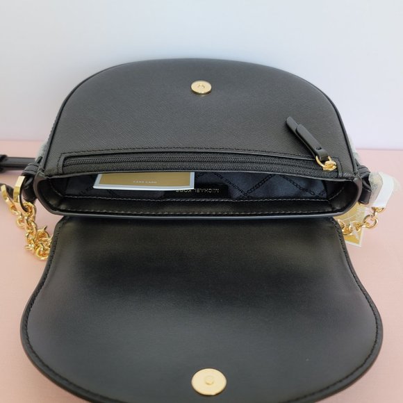 MICHAEL KORS Jet Set Charm Saffiano Leather MD Half Dome Chain Crossbody-🎈⭐$148 - Picture 12 of 16